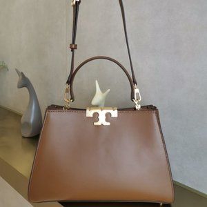 New Tory Burch Eleanor Spazzolato Satchel Bag